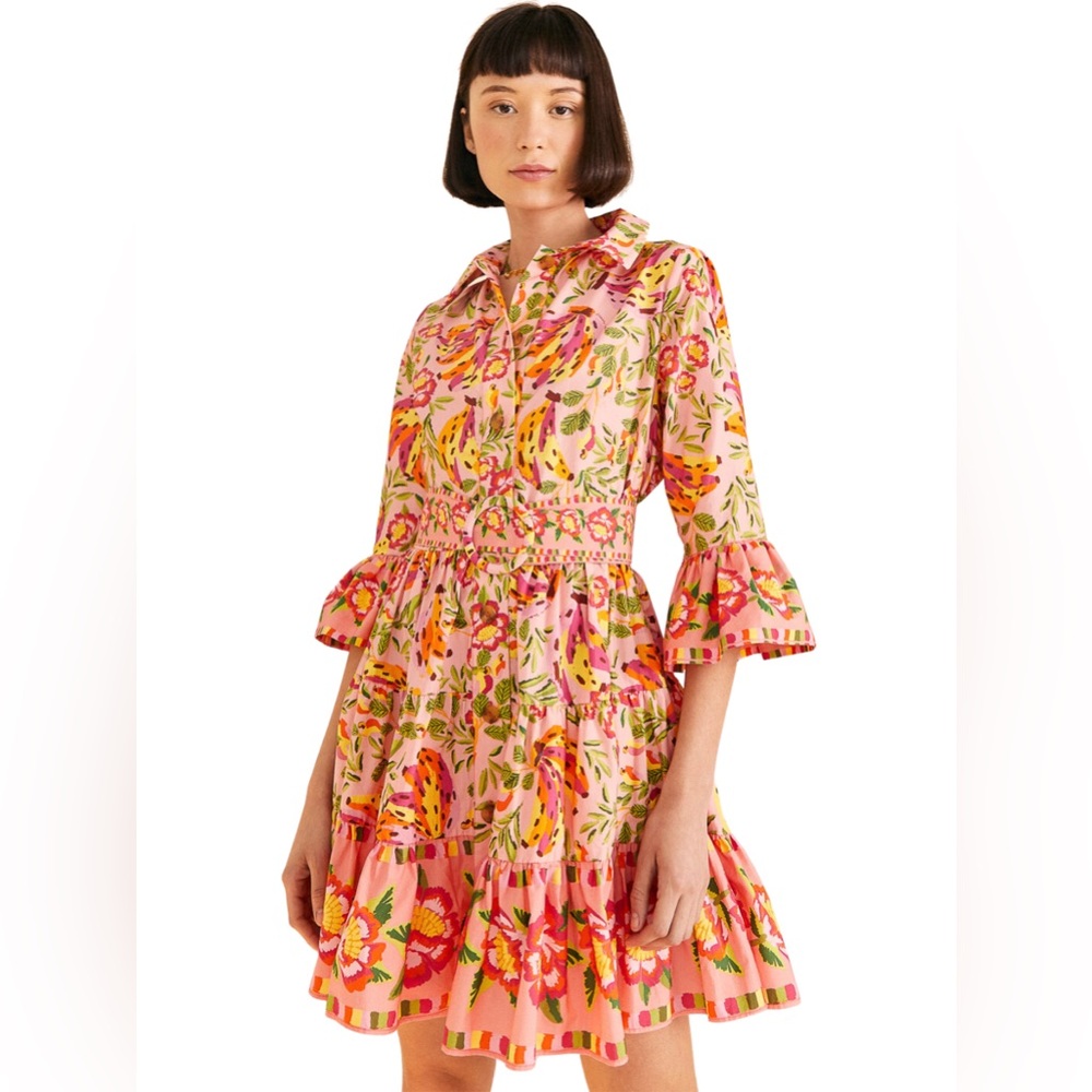 Farm Rio Ruffle Mini Dress- (Never Worn)